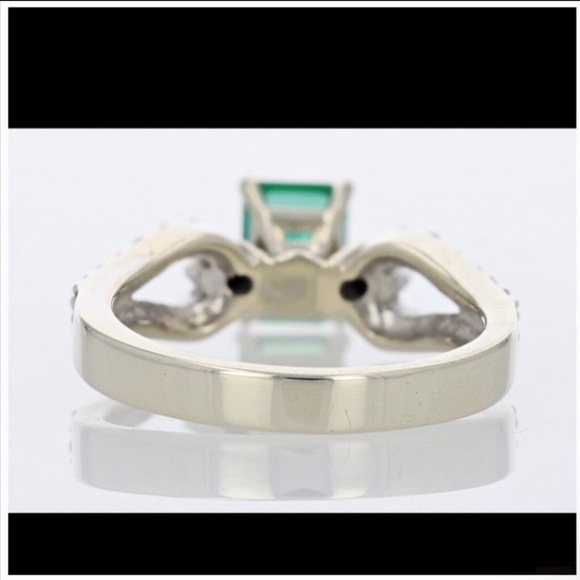 14k Dana Augustine Emerald Cut Emerald & Diamond Ring ☘️ - Picture 10 of 14